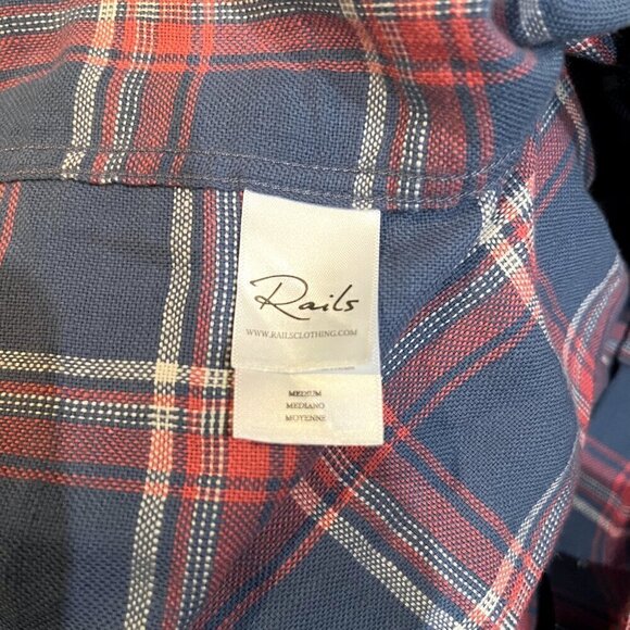RAILS Wyatt Men's Valencia Sun Plaid Button Down Long Sleeve Shirt -EUC - M - Picture 8 of 9